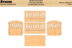 Cradle laser cutting SVG files Baby Rocker Cot, Baby Cradle Product Image 3