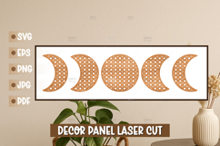 Moon Phases Wall Art SVG - Moon Laser cut Product Image 1