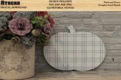 Plaid and Flowery Pumpkin for Easel Stands SVG files 674 Product Image 2
