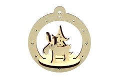 Christmas Deer Ornament - SVG laser cut file, laser project Product Image 9