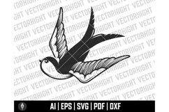 Swallow Birds, Swallow Svg, Eps, Ai, Dxf, Pdf. Martlet Product Image 3
