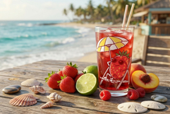 Beach Strawberry Characters Clipart Product Image 3