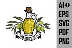 Set of olive oil emblems. Olive branch. Product Image 3
