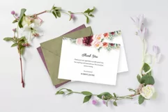 Floral Funeral Thank You Card, Ms Word & Photoshop Template Product Image 3