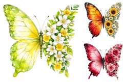 Watercolor Floral Butterfly Clipart Bundle Product Image 3