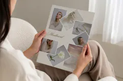 Asymmetrical Angled Stacked Photo Collage | Editable Canva Product Image 3