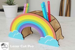 Desktop organizer for kids | pencil case with boho rainbow Product Image 1