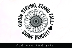 Sunflower with positive quote and butterflies svg design Product Image 1