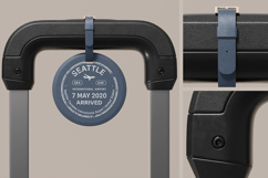 Round Leather Luggage Tag Mockup Product Image 3