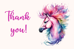 Set of 11 Horse with Flowers Watercolor Vector Product Image 2