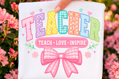 Colorful Preppy Teacher PNG Trending Png Product Image 4