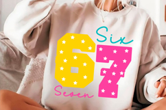 Six Seven Png, Six Seven Shirt Svg Funny Product Image 2