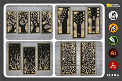 3D Led Wall Decor SVG, Wall Night Light DXF, Glowforge Laser Product Image 3