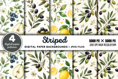 Striped Digital Paper Backgrounds JPG Product Image 1