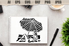Stencil Beach Woman Umbrella Product Image 3