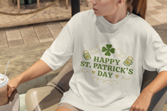 Happy St. Patrick's Day Beer &amp; Clover SVG Product Image 3