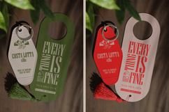 Hotel Door Hanger with Tassel Mockup Product Image 3