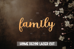 Family laser cut - Wooden Nursery Decor Laser Product Image 1
