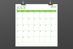 2029 Square Serif Bold COLOR 12x12 Calendar Template Product Image 4