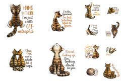 Funny Sassy Cat Quotes PNG Bundle Pack Product Image 3