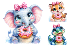 Animal Donut Clipart Bundle Product Image 3
