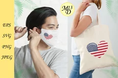 Heart of America. 6 USA flag designs Product Image 3