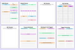 2026 PTSD &amp; Trauma Recovery Workbook Canva Templates Product Image 3