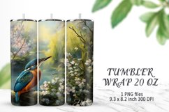 Kingfisher bird tumbler wrap |Bird Tumbler sublimation 20 oz Product Image 1