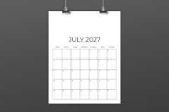 2027 Vertical 8.5 x 11 Inch Designer Calendar Template Product Image 3
