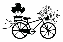 Vintage bicycle svg, vintage bike svg, Cricut, Silhouette Product Image 3