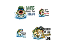 Funny Bass Fishing Sublimation Bundle Product Image 3