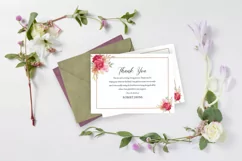 Floral Funeral Thank You Card, Ms Word & Photoshop Template Product Image 2