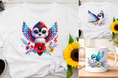 Kawaii Pastel Bird Sublimation Clipart Product Image 3