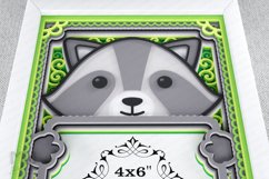 3D Raccoon Frame SVG, Layered Raccoon Frame, 3D SVG Raccoon Product Image 6