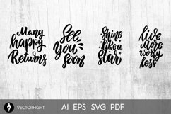 Set of motivation lettering phrases. for postcard, banner Product Image 5