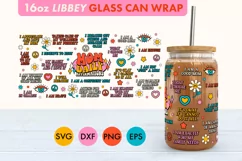 Mom Daily Affirmations Retro style SVG PNG 16 oz Libbey Glas Product Image 3