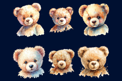 16 Adorable Watercolor Teddy Bear Clipart Collection Product Image 3
