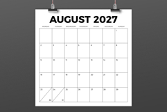 2027 Square Bold 12x12 Inch Monday to Sunday Calendar Product Image 3