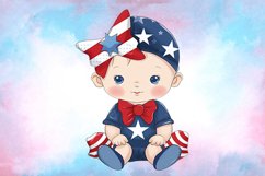 Patriot Baby Boy Sublimation Clipart Product Image 3