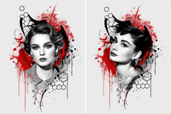 Geometric Portrait Print Art Photo Effect Product Image 5
