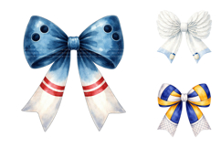 Sports Bow Sublimation Clipart Bundle Product Image 3