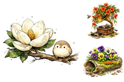 Whimsical Floral Garden Clipart Bundle Product Image 3
