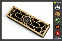 Wooden Pen Box, Gift Jewellery Box, Laser cut file Product Image 3