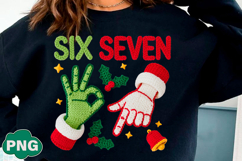Faux Yarn Six Seven Meme Christmas PNG Product Image 1
