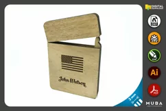Pocket Card Holder, Wooden Card Holder, Laser Cut File Product Image 3