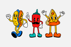 15 Retro Cartoon Fast Food Character Designs Product Image 3