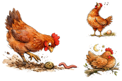 Whimsical Chicken Clipart Bundle Product Image 3