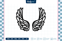 Angel Wings SVG - Heavenly Wings Cut File Product Image 1