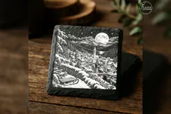 The Bellglass Overlook Christmas Village Laser Engraving PNG Product Image 1