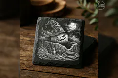 The Witching Cap Pumpkin Halloween Laser Engraving PNG Product Image 1